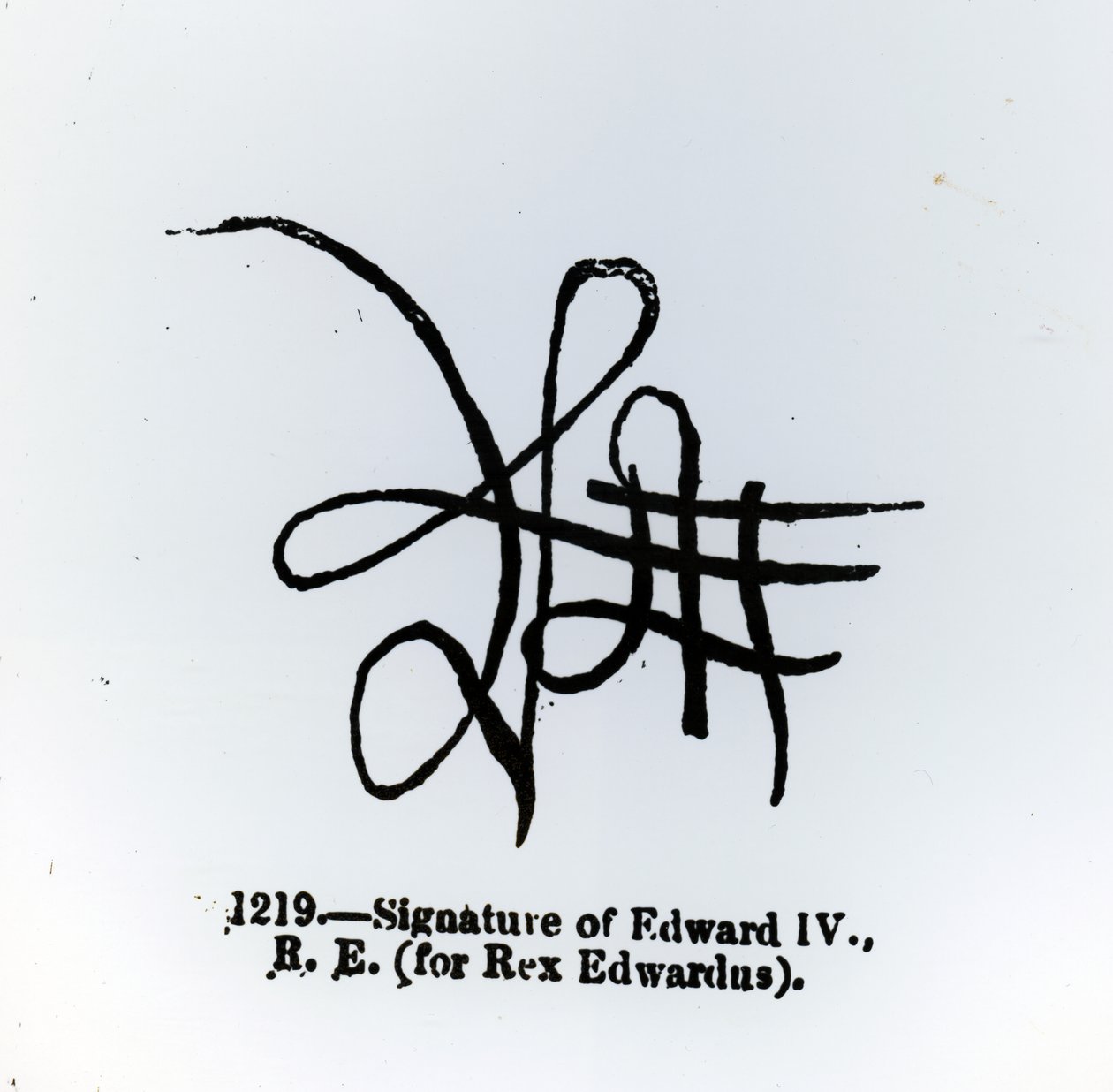 Edward IV:n allekirjoitus (1442-83) tekijältä English School