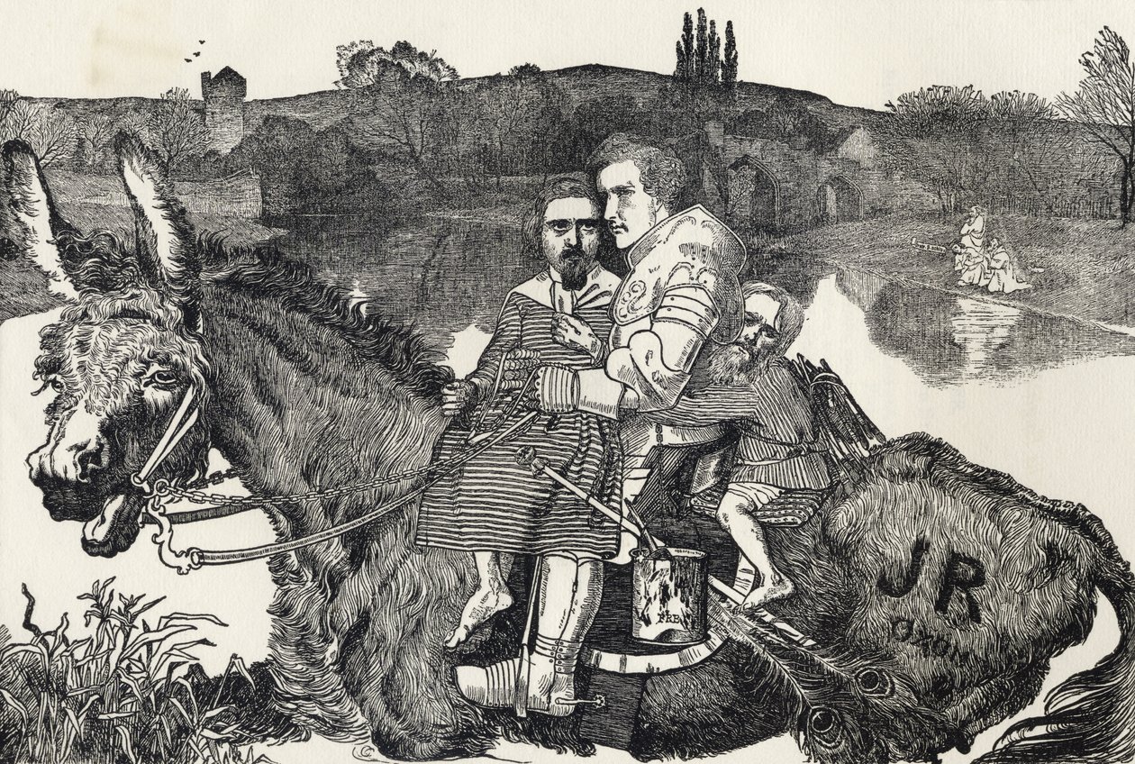 Sir Isumbras Fordissa, Richard Fisherin teoksesta "Kaiverrus-, etsaus- ja puupiirroskokoelman luettelo", julkaistu 1879 tekijältä English School