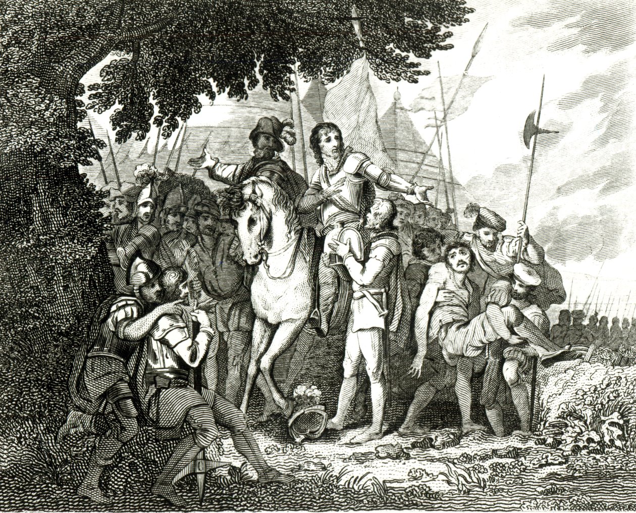 Sir Philip Sidneyn ystävällisyys sotilaalle, 1815 tekijältä English School
