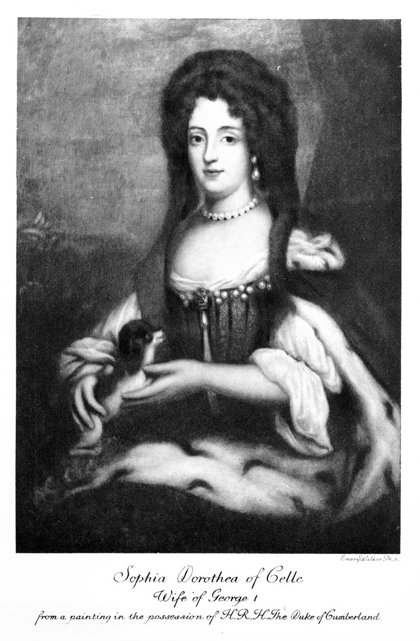 Sophia Dorothea of Cellen, kaiverrus Emery Walker tekijältä English School
