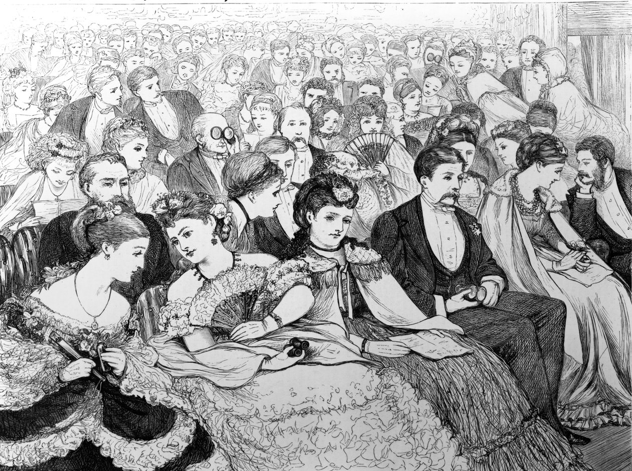 Stalls at the Opera, julkaistu The Graphicissa, 1870 tekijältä English School