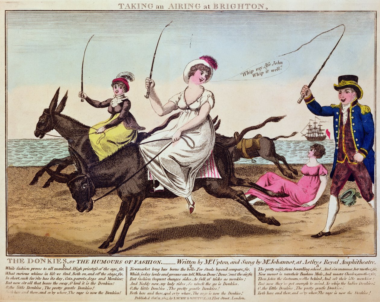 Tuuletus Brightonissa, 1805 (värietsaus) tekijältä English School