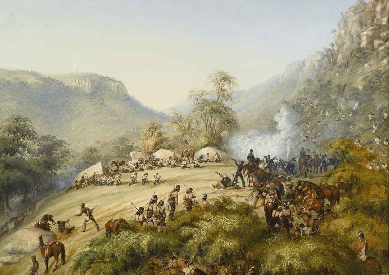 74. rykmentti taistelussa Waterkloofin yläpuolella, 1851 tekijältä English School