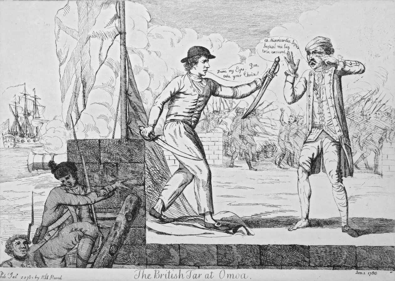 Brittiläinen terva Omossa, 1780 tekijältä English School