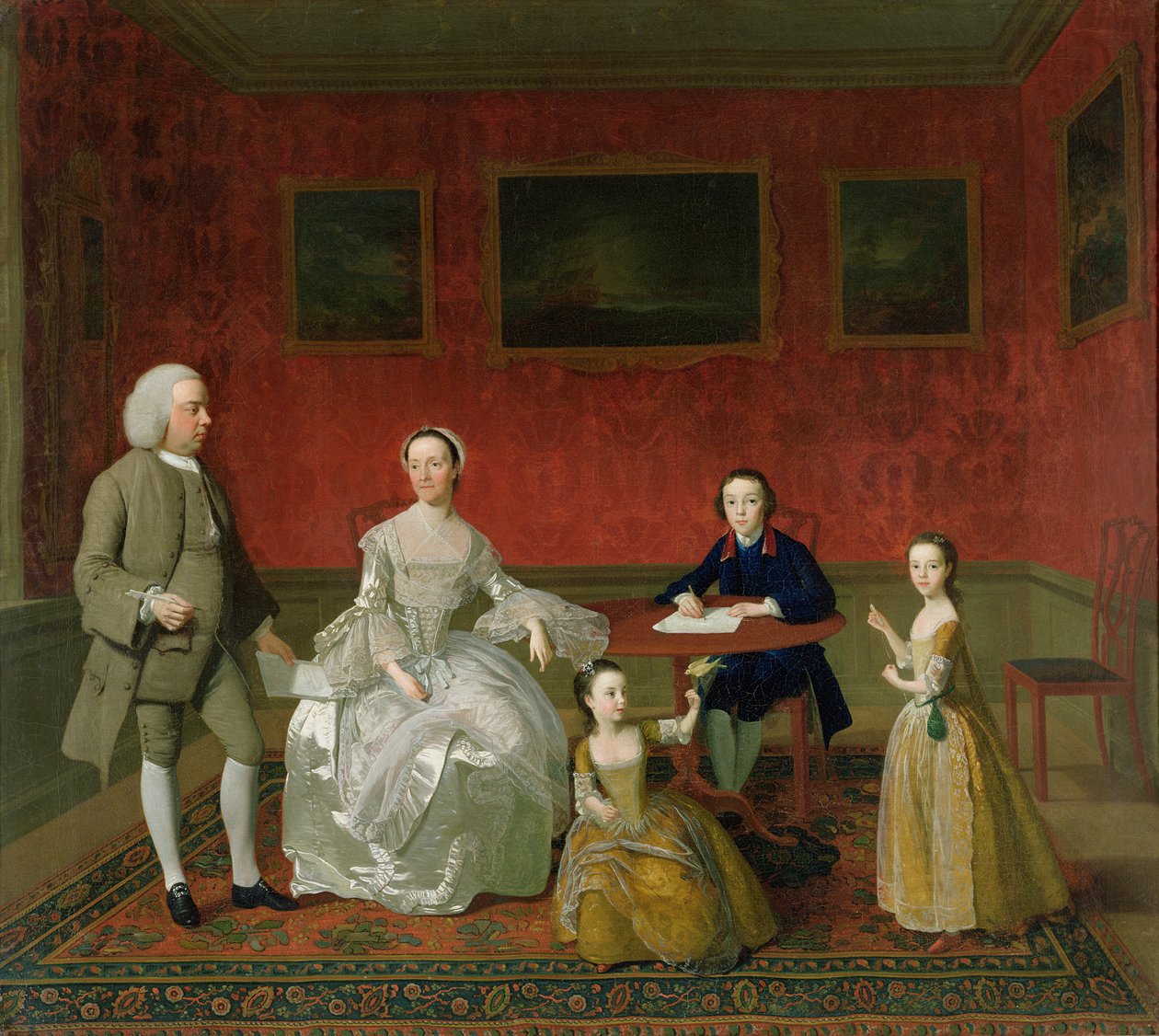 Buckley-Boarin perhe, n. 1758-60 (aiemmin Arthur Devisin omistuksessa). tekijältä English School