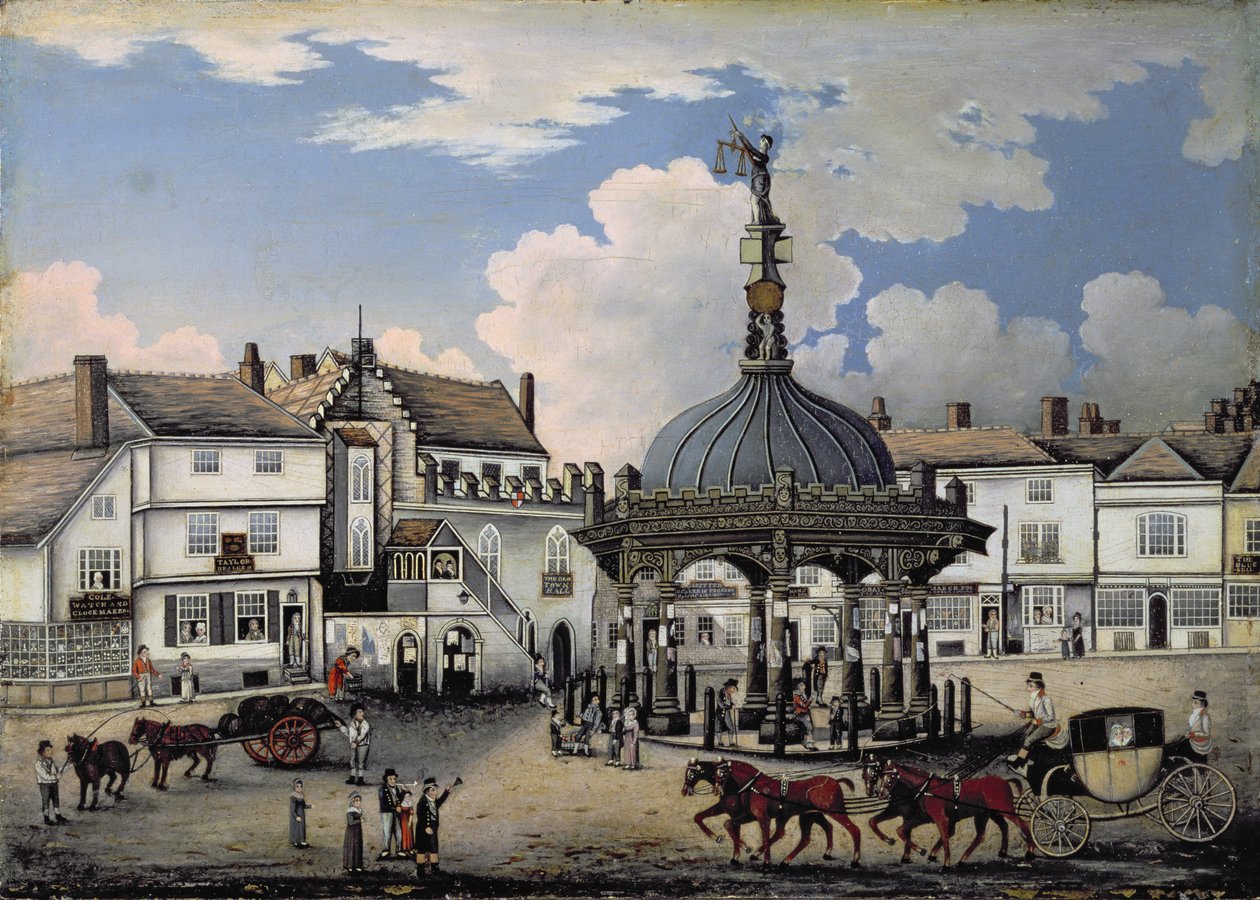 The Cornhill, Ipswich, n. 1800 (taulu) tekijältä English School