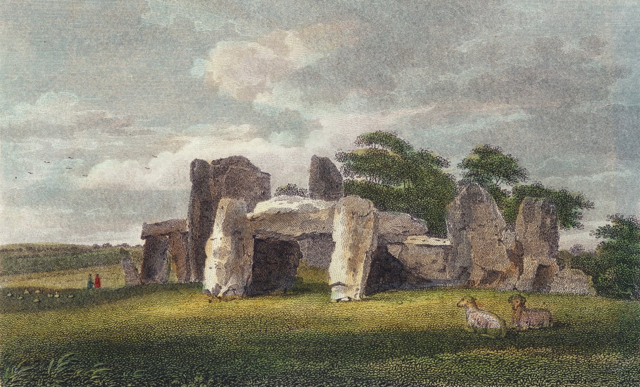 Druids-temppeli Park Placessa, lokakuu 1802 (värikaiverrus) tekijältä English School