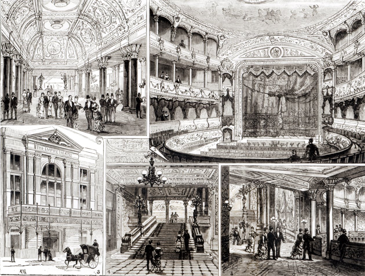 Empire Theatre, Leicester Square, Lontoo 1884 tekijältä English School