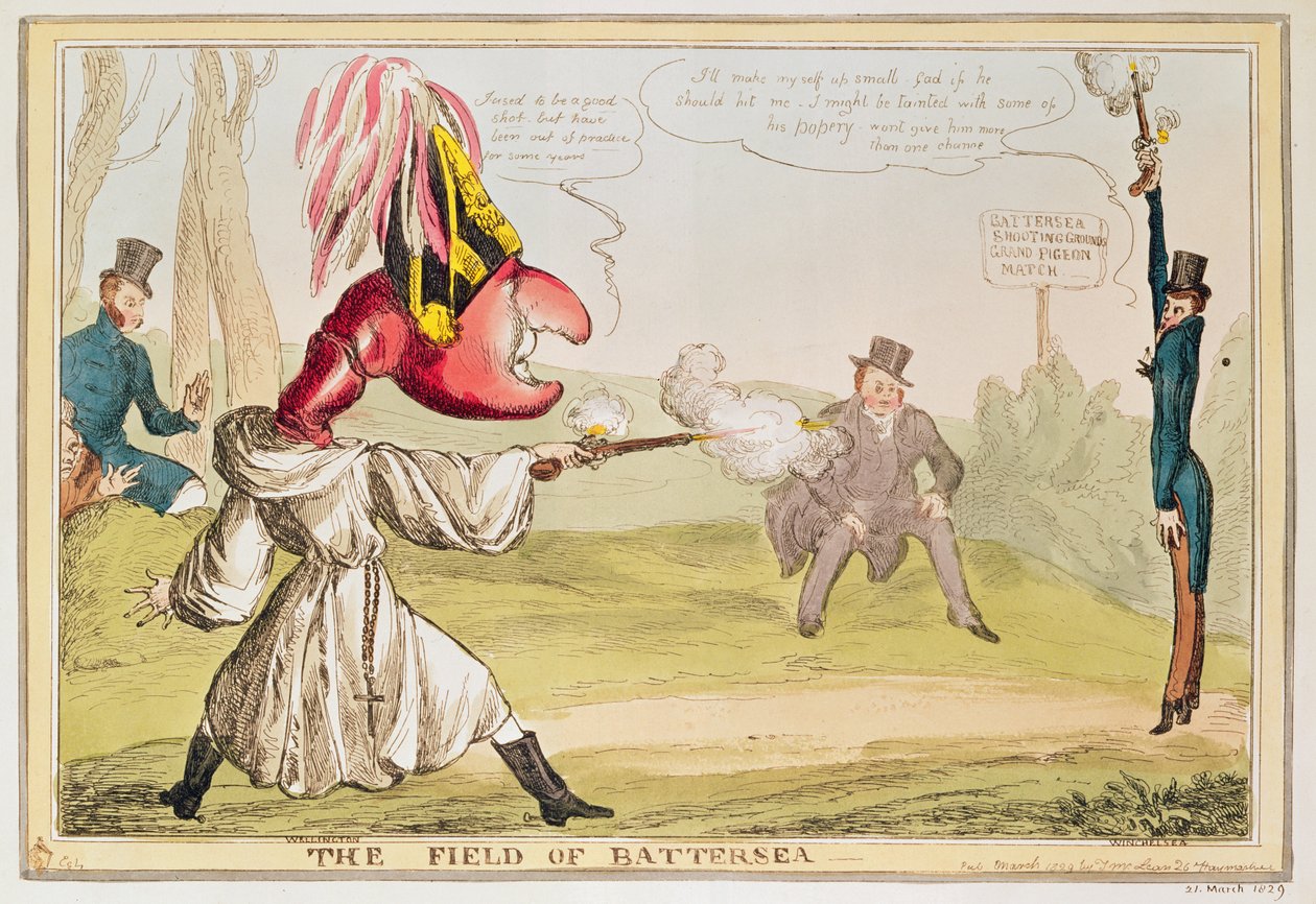 Battersean kenttä, 1829 (värietsaus) tekijältä English School