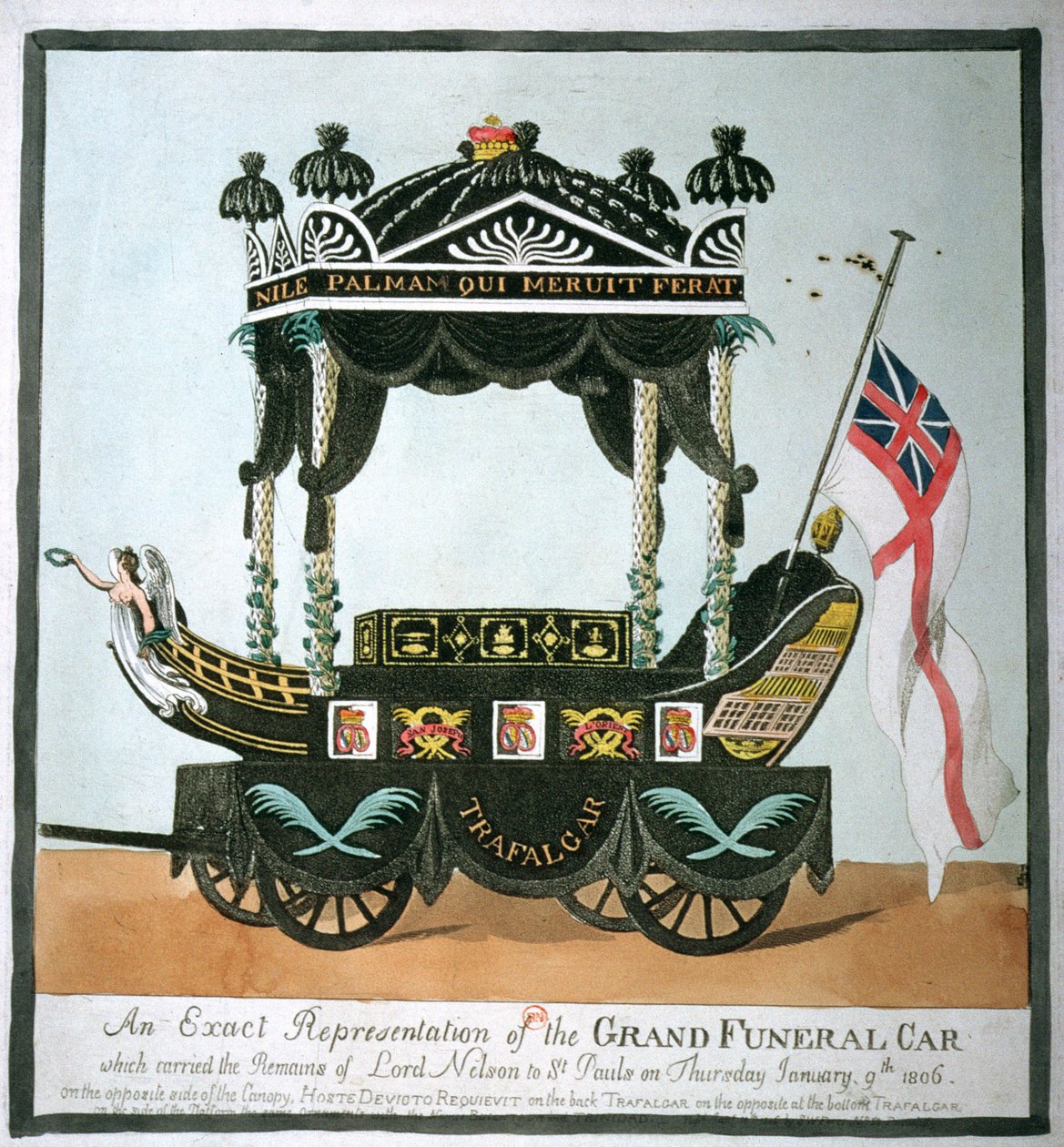 Lord Nelsonin (1758-1805) hautajaiset 9. tammikuuta 1806 tekijältä English School