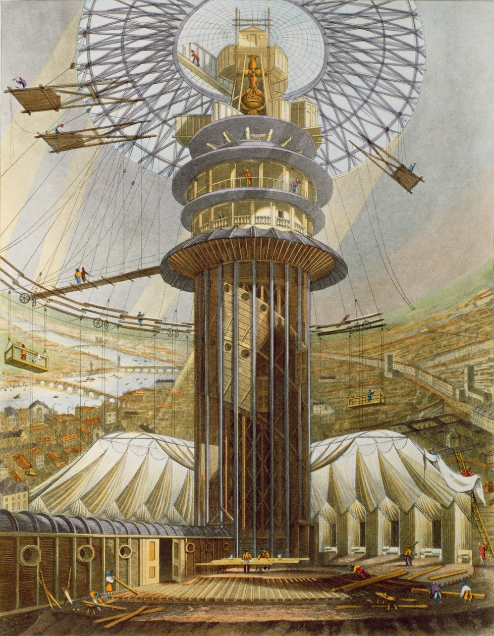 The Geometrical Ascent to the Galleries in the Colosseum, Regents Park, julkaistu 1829 tekijältä English School