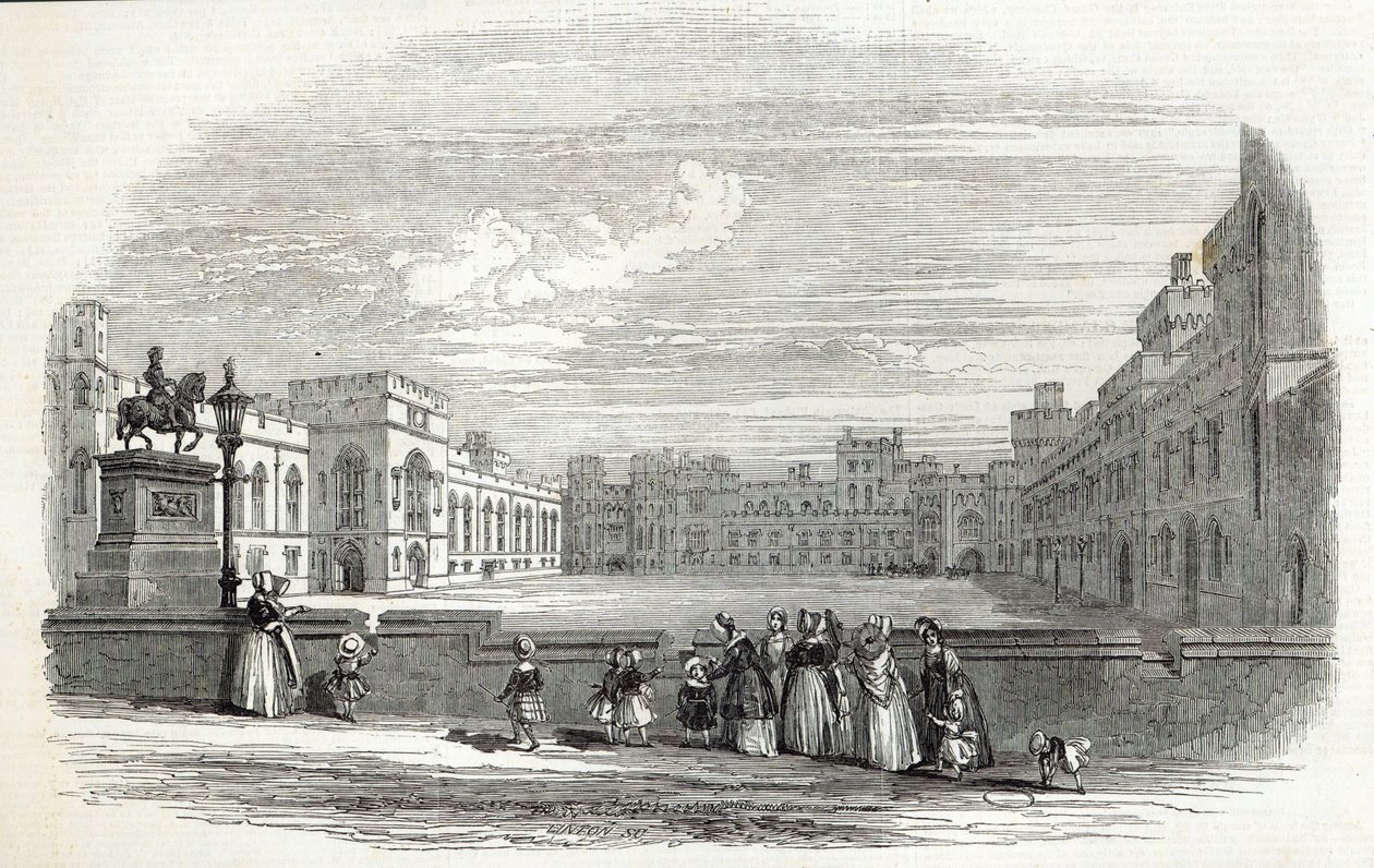 The Great Quadrangle, Windsorin linna, "The Illustrated London News", 10. lokakuuta 1846 tekijältä English School