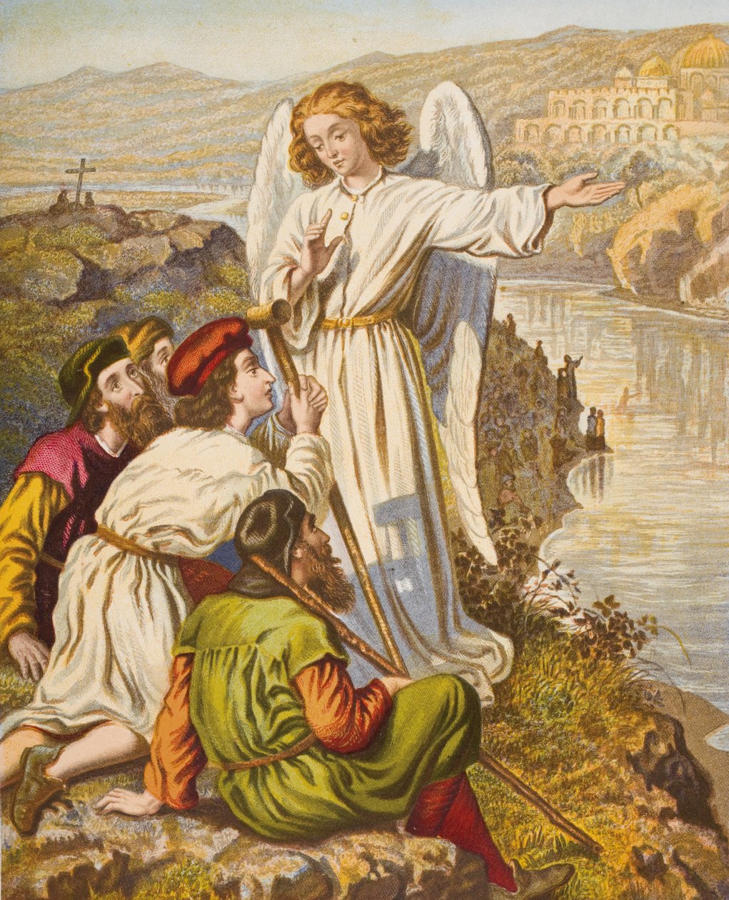 Kuninkaan viesti herkälle omalletunnolle, kuvitus John Bunyanin (1628-88) teoksesta "Pilgrim