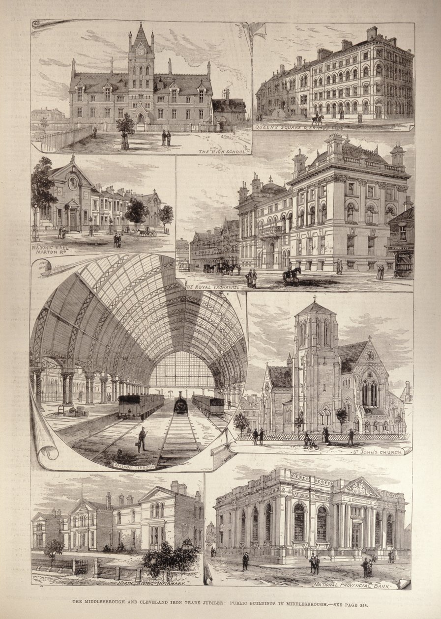 Middlesbrough ja Cleveland Iron Trade Jubilee: Julkiset rakennukset Middlesbroughissa, 