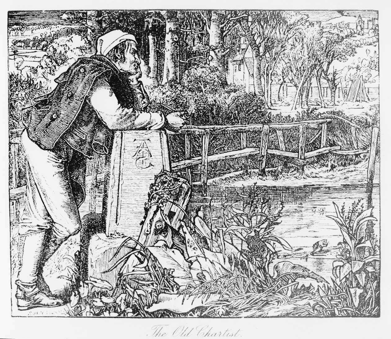The Old Chartist, kaiverrus Sandys, 1909 tekijältä English School