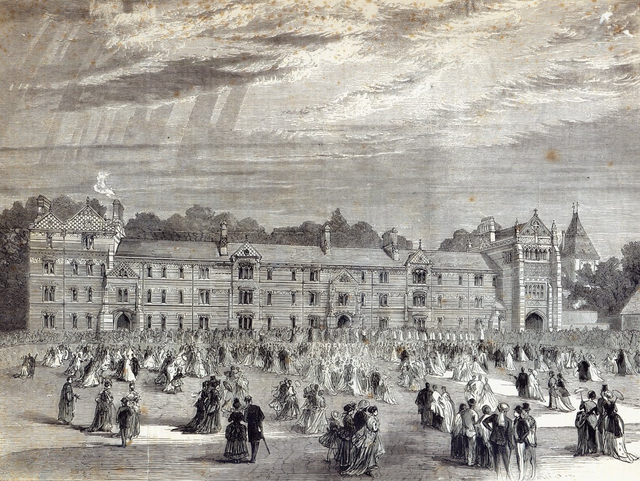 Keble Collegen avajaiset, Oxford, "The Illustrated London News" tekijältä English School