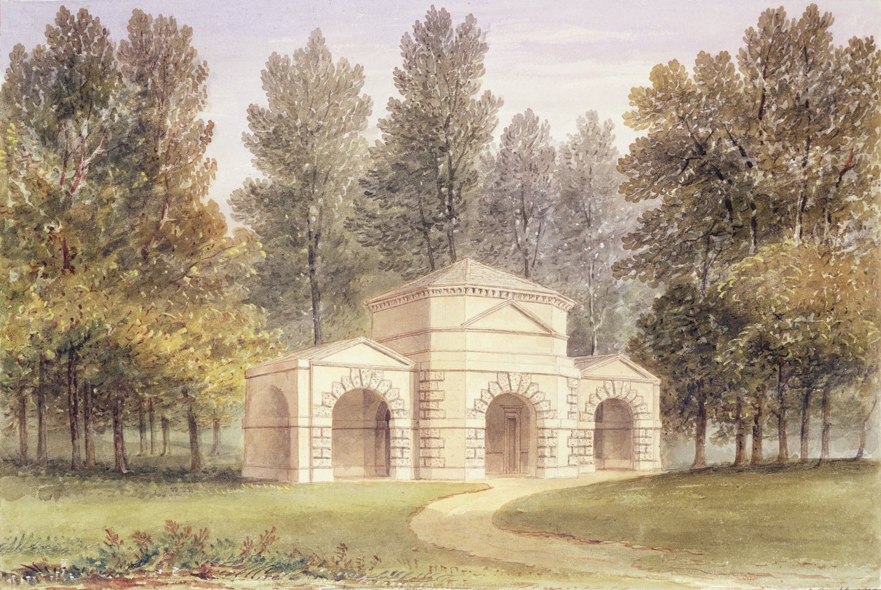 Paviljonki Kensington Gardensissa, 1828 tekijältä English School