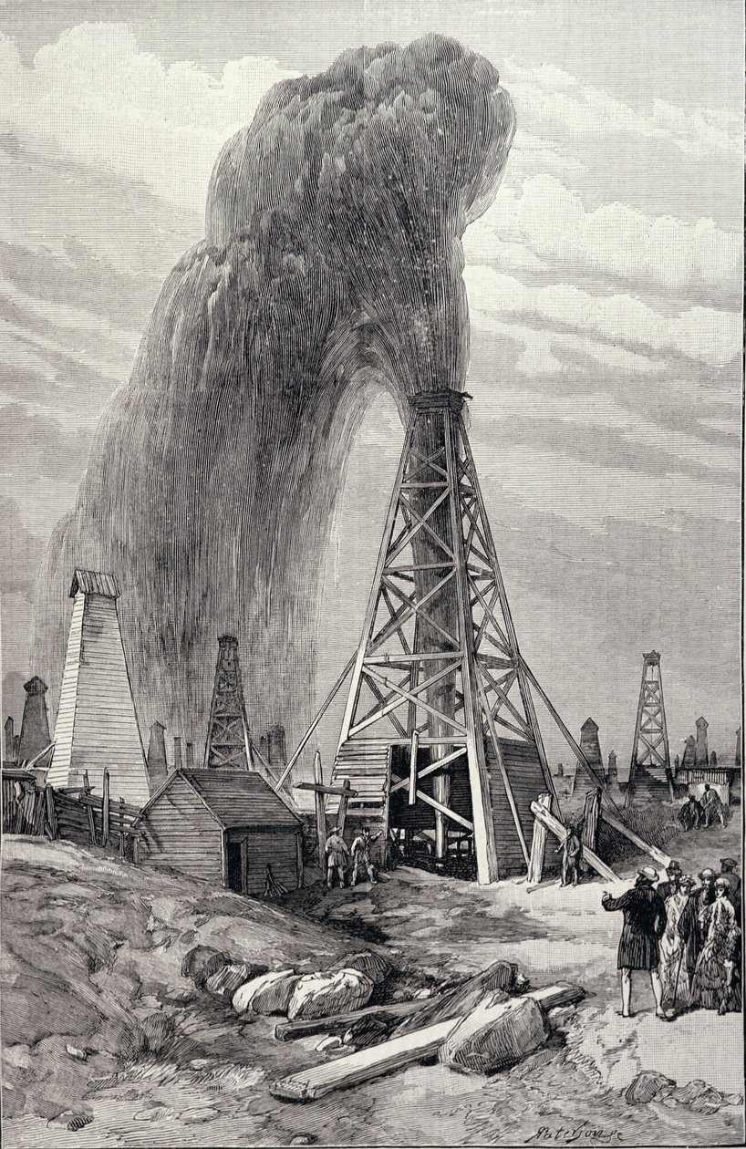 Petroleum Oil Wells Bakussa Kaspianmerellä: Öljyn lähde, 