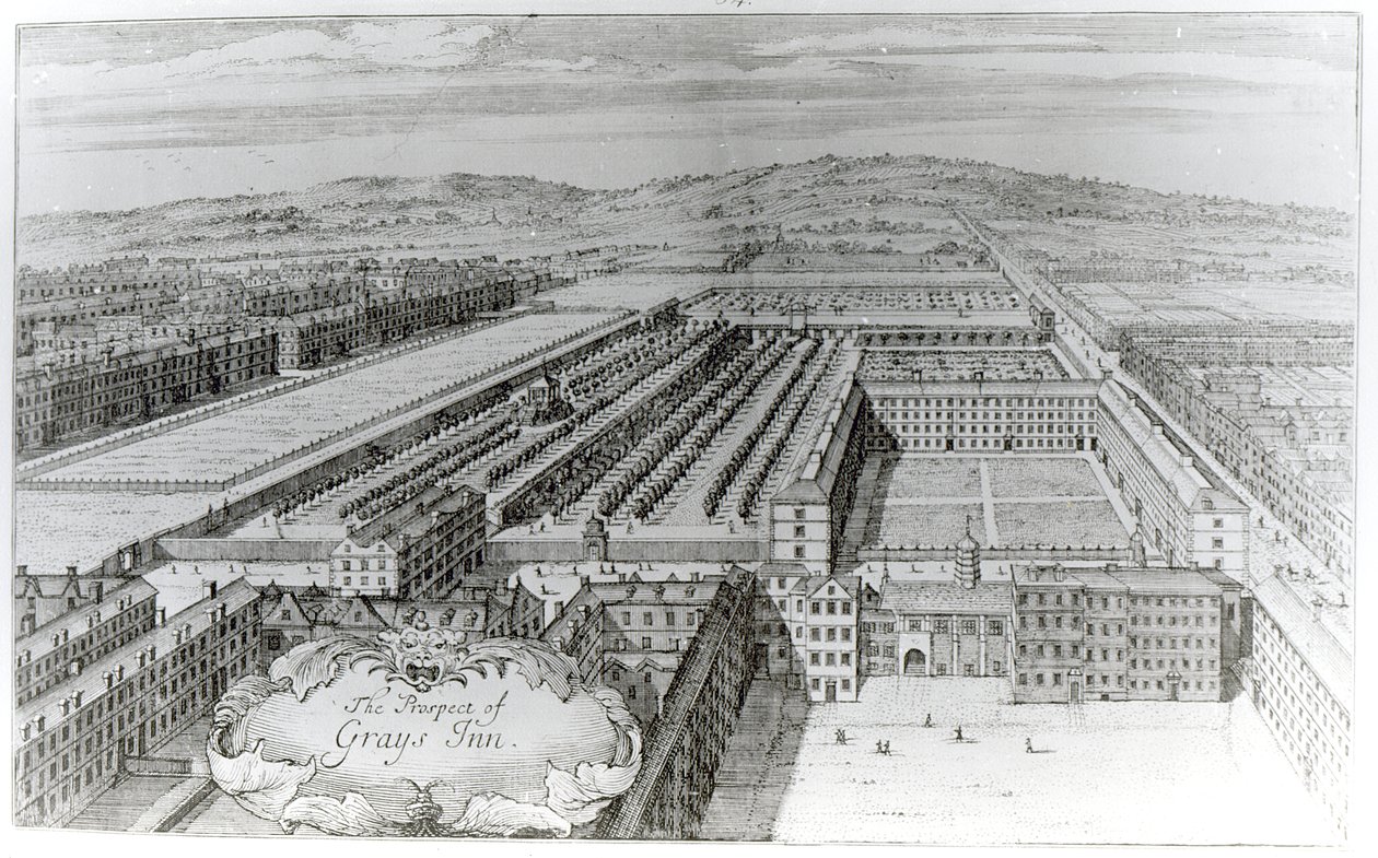The Prospect of Grays Inn, 1720 tekijältä English School