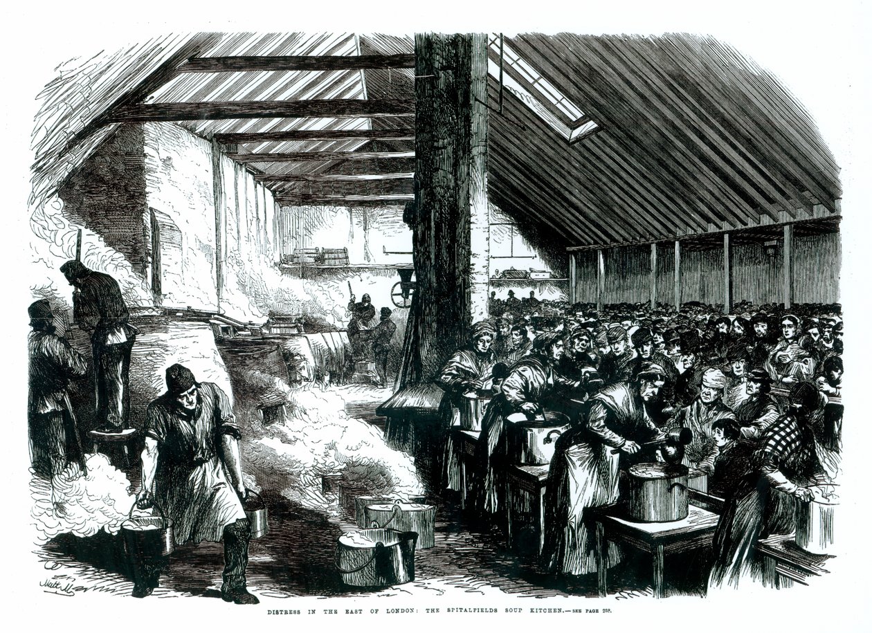 Spitalfields Soup Kitchen, 1867 tekijältä English School