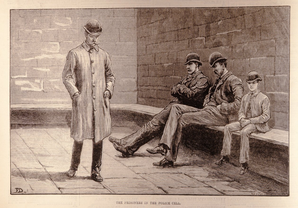 Irlannin osavaltio: The Prisoners in the Cell, "The Illustrated London News", 7. tammikuuta 1882 tekijältä English School