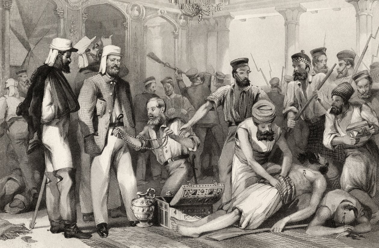 The Timesin kirjeenvaihtaja katselee Kaiser Bachin potkuja Lucknowin valtauksen jälkeen 15. maaliskuuta 1858. tekijältä English School