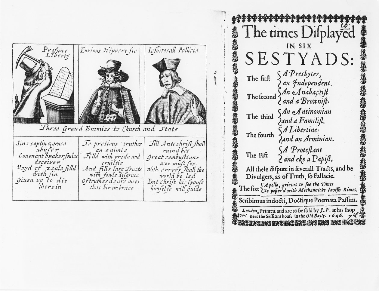 The Times Displayed in Six Sestyads, julkaistu vuonna 1646 tekijältä English School