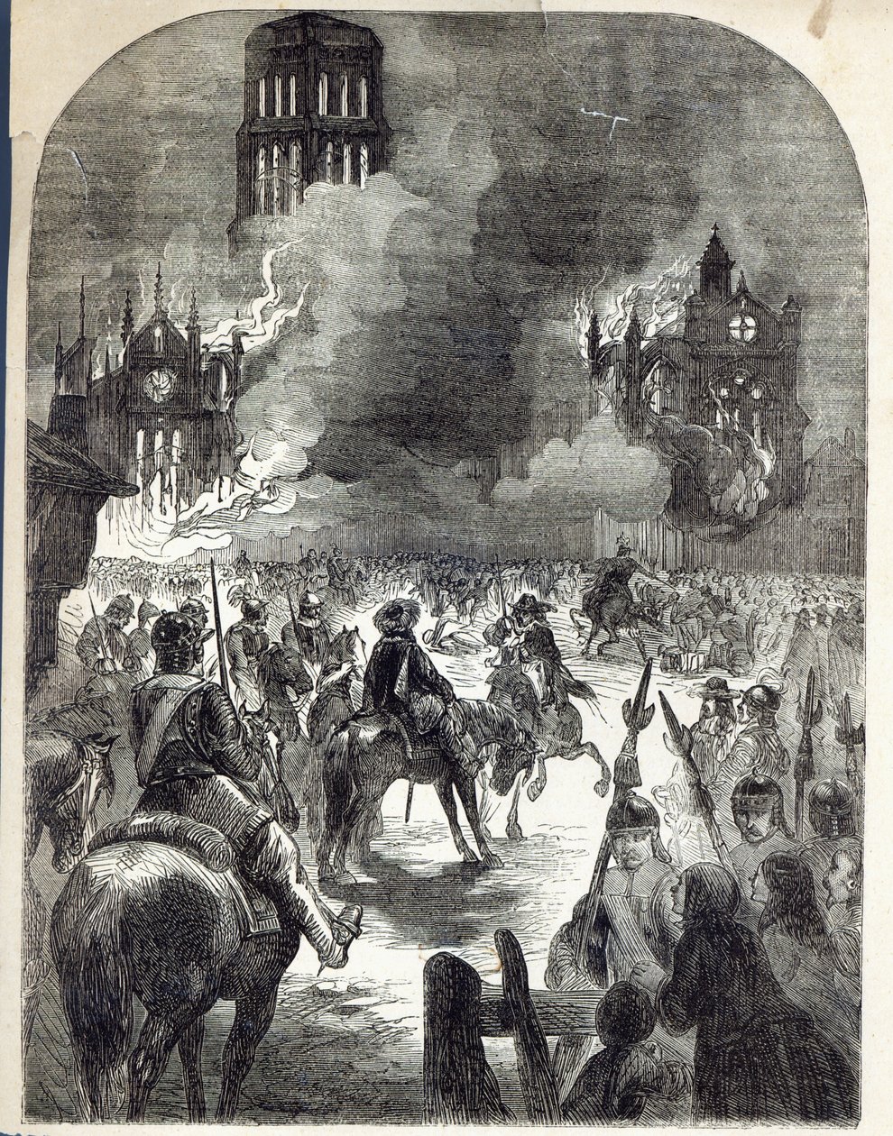 Vanhan Pyhän Paavalin kirkon polttaminen, 1666 tekijältä English School