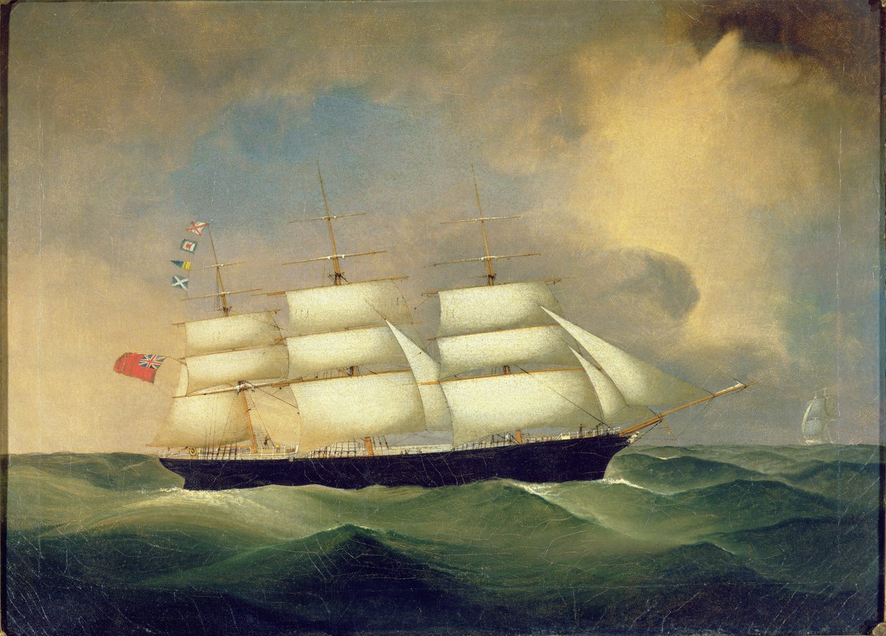 Three Masted Englanti Clipper merellä tekijältä English School