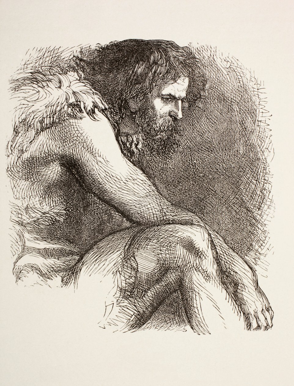 Timon luolassaan teoksessa Timon of Athens, teoksesta 