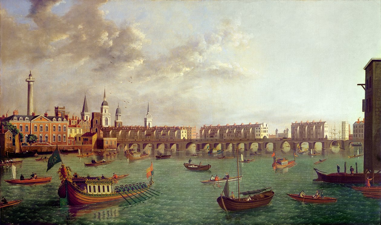 Näkymä Old London Bridgelle tekijältä English School