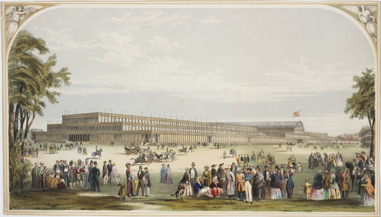 Näkymä Crystal Palacelle, Hyde Park, 1851 tekijältä English School