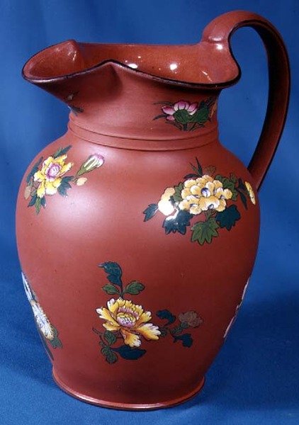 Wedgwoodin kannu, noin 1840 (ruskeaa kivitavaraa). tekijältä English School