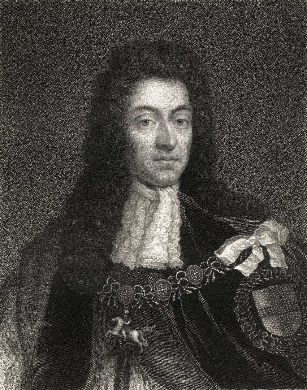 William III (1650-1702) Orangen prinssi ja Englannin kuningas, "The Gallery of Portraits", julkaistu 1833 tekijältä English School