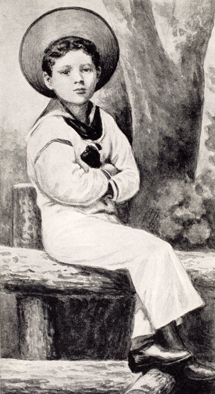 Winston Churchill viisivuotias, Scribnerin julkaisemasta teoksesta A Roving Commission by Winston S. Churchill, 1930 tekijältä English School