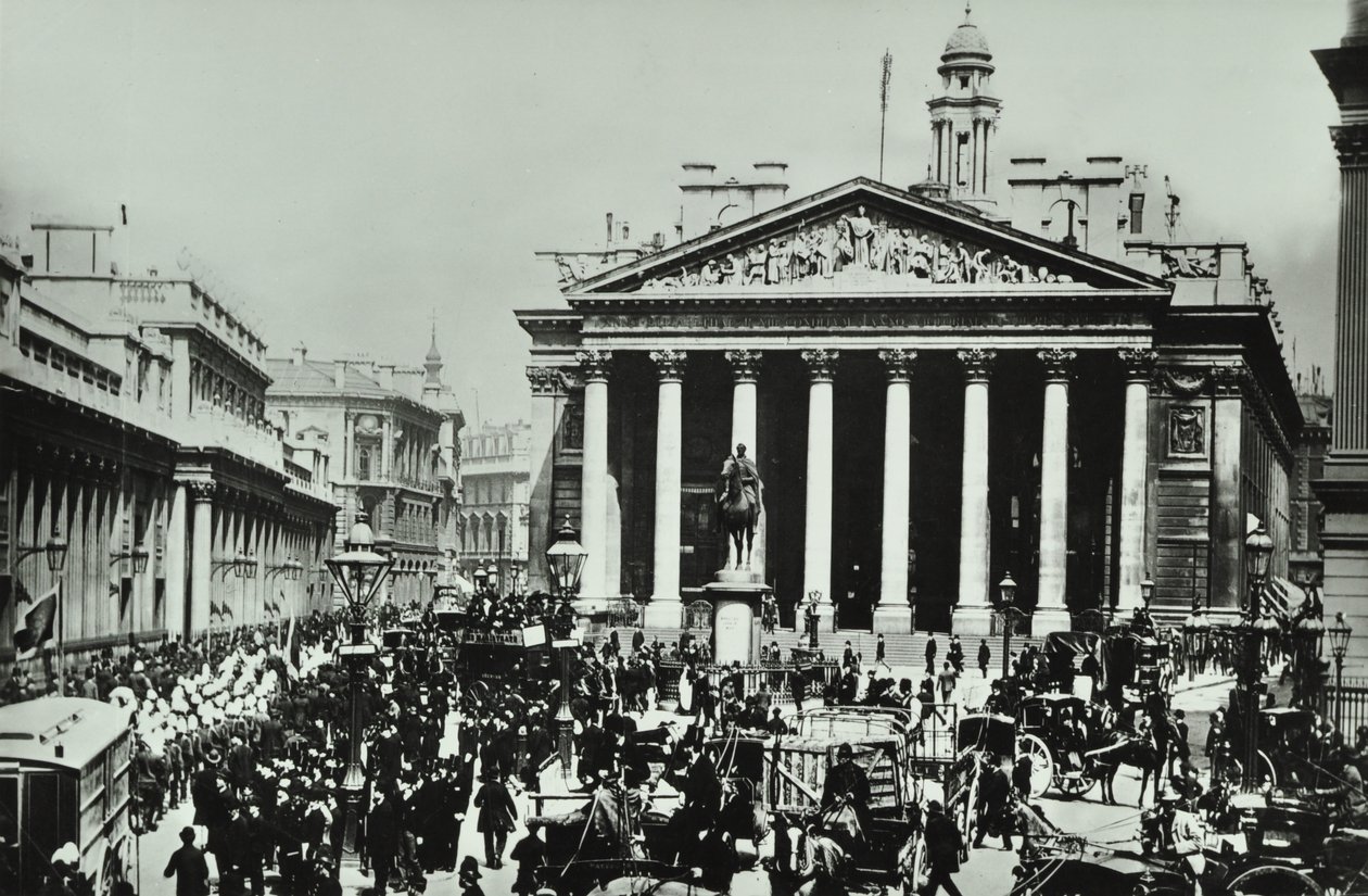 Bank Of England, Threadneedle Street, Lontoon kaupunki, 1890 tekijältä English Photographer