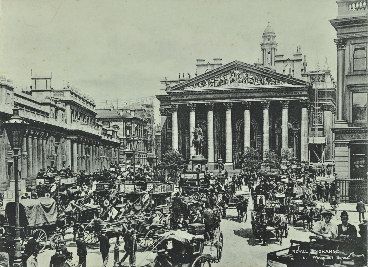 Bank of England, Threadneedle Street, Lontoon kaupunki, 1890 tekijältä English Photographer