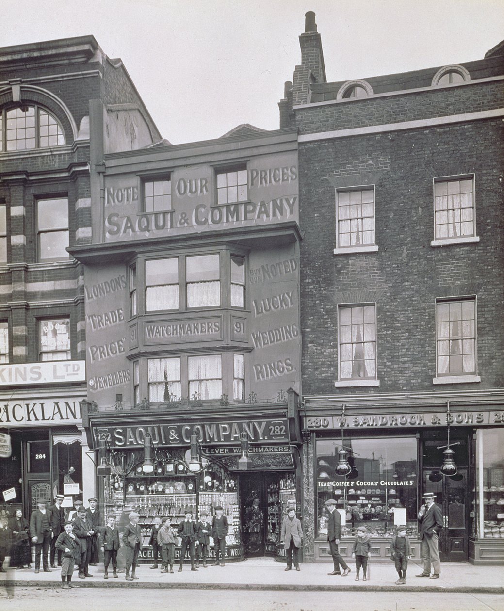 Bishopsgate, Alfred und John Boolin (s. 1850-1900) ja Henry Dixonin (1820-92) Historic London Buildings -rakennuksesta tekijältä English Photographer