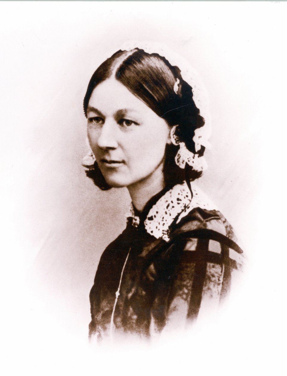 Carte de Visite -valokuva Florence Nightingalesta, kirjoittanut H. Lenthall, n. 1856 tekijältä English Photographer
