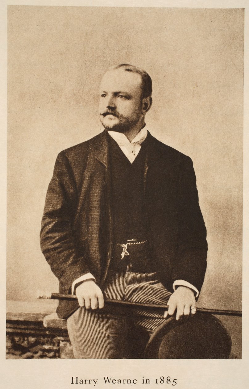 Harry Wearne vuonna 1885 (seepiakuva) tekijältä English Photographer