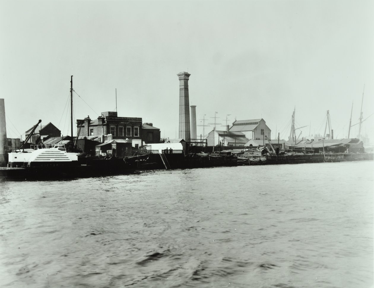 Isle of Dogs -pumppuasema: ulkopuoli, 1895 tekijältä English Photographer