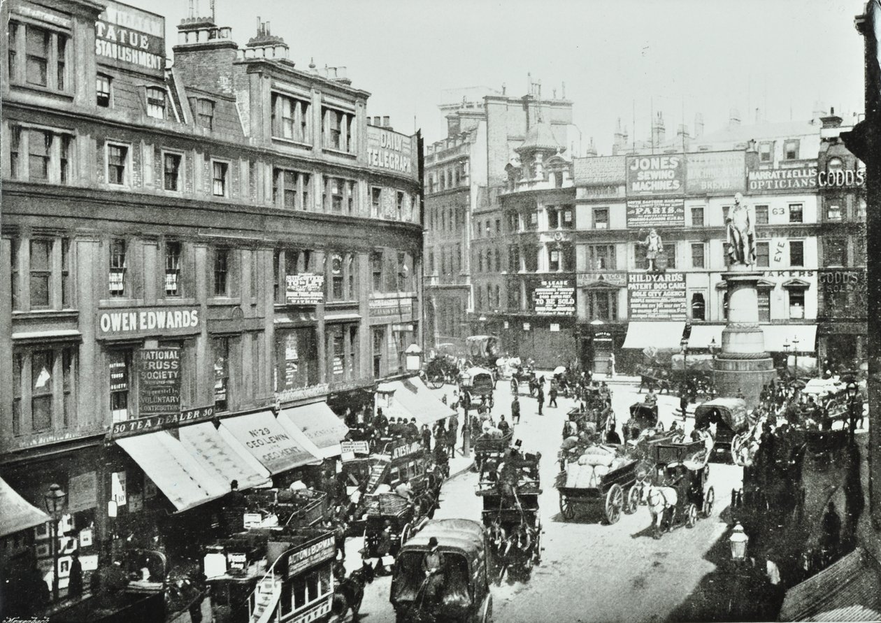 King William Street, katsoen pohjoiseen, Lontoon kaupunki, 1895 tekijältä English Photographer