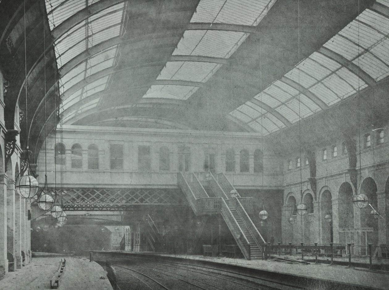 Kings Crossin asema: näkymä laitureille, 1862 tekijältä English Photographer