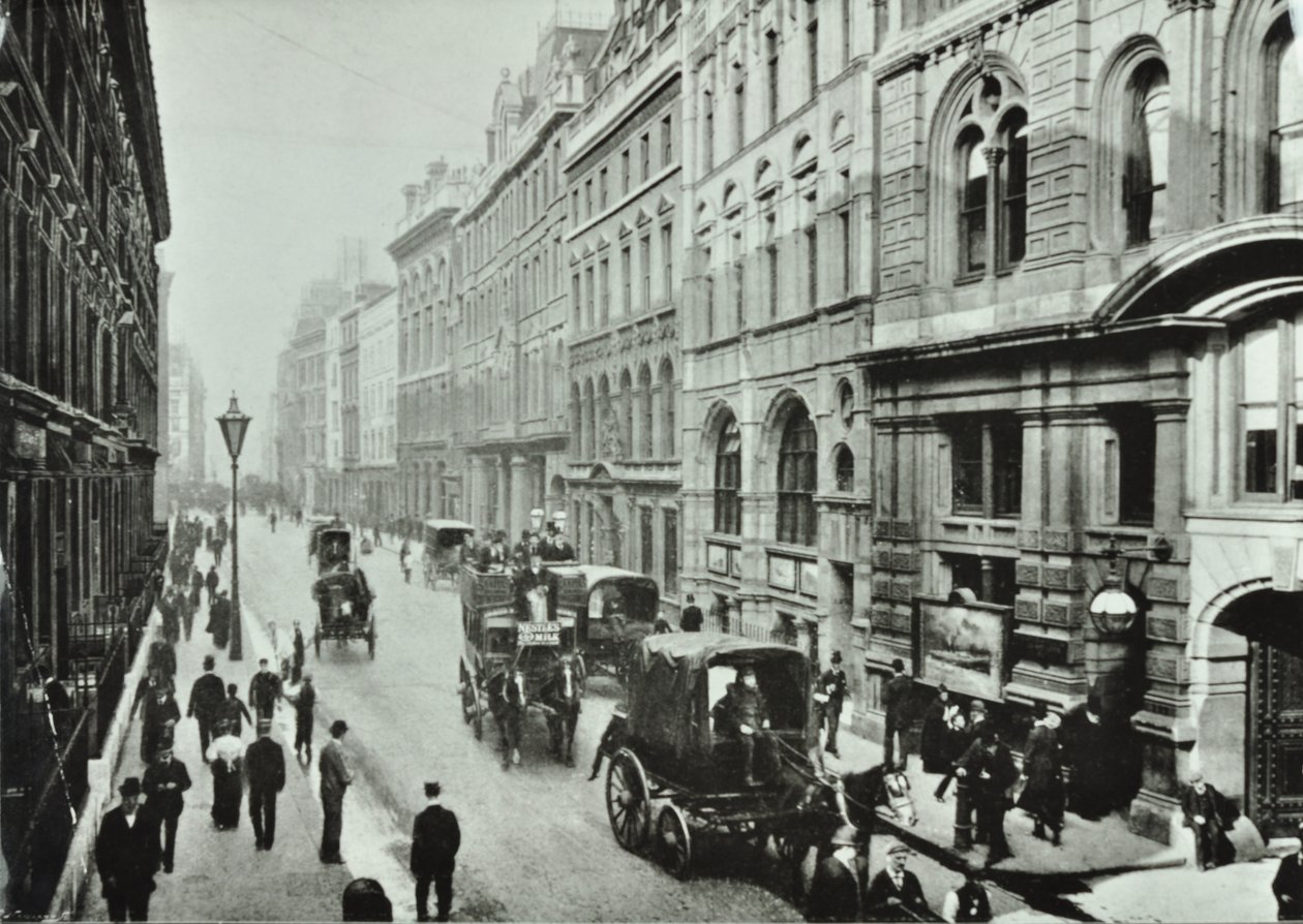 Leadenhall Street, Lontoon kaupunki, 1895 tekijältä English Photographer