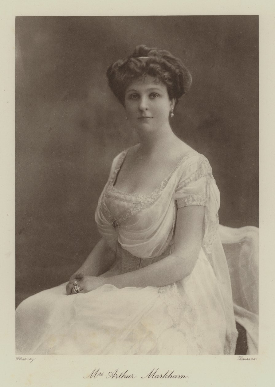 Rouva Arthur Markham (s/w valokuva) tekijältä English Photographer