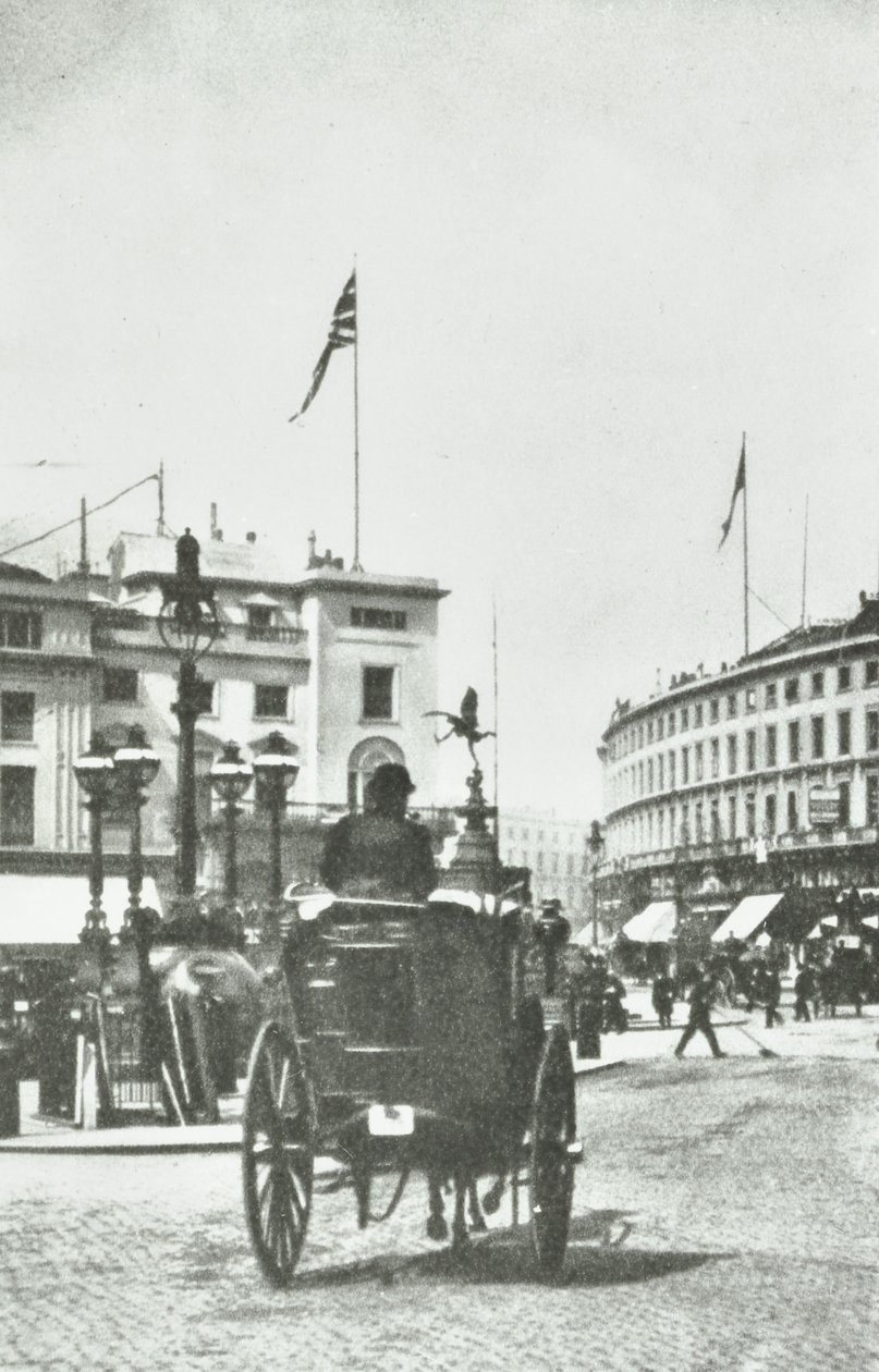 Piccadilly Circus, Westminster LB: katse Regent Streetille, 1890 tekijältä English Photographer