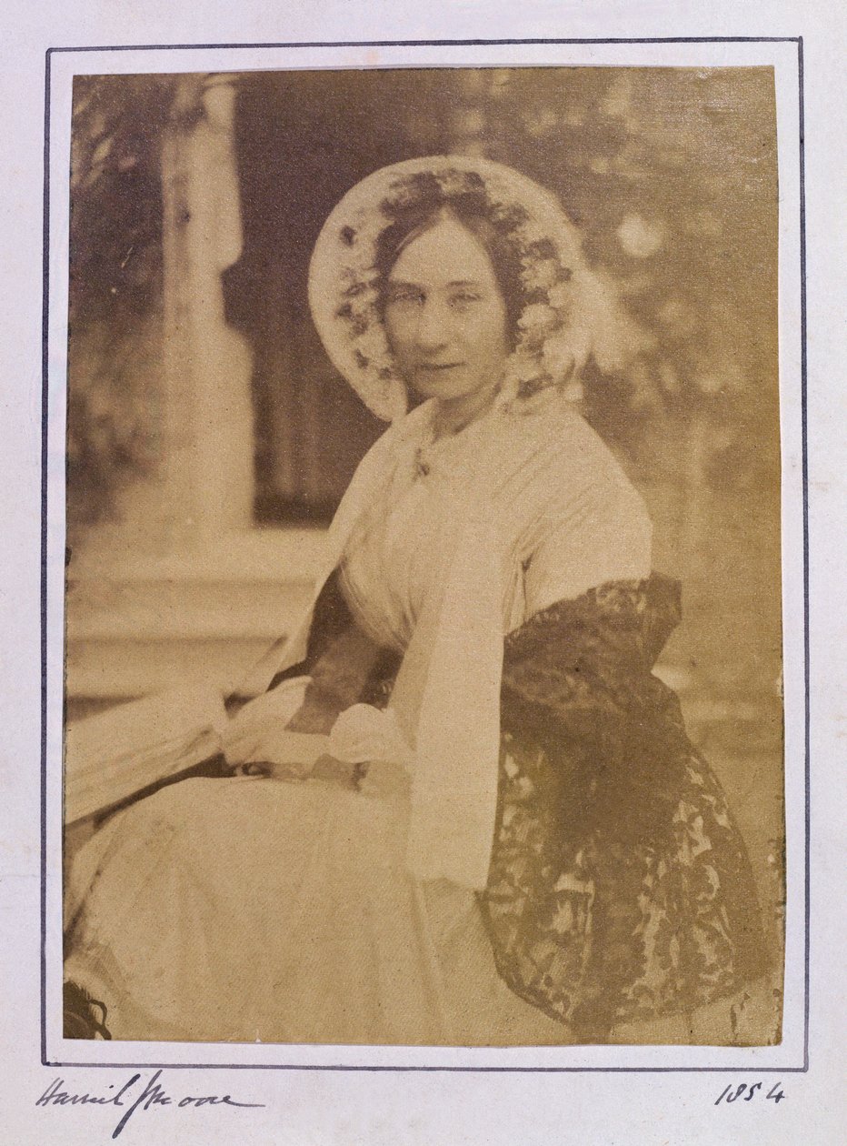 Harriet Jane Mooren (1801-84) muotokuva 1854 (albumiprintti) tekijältä English Photographer