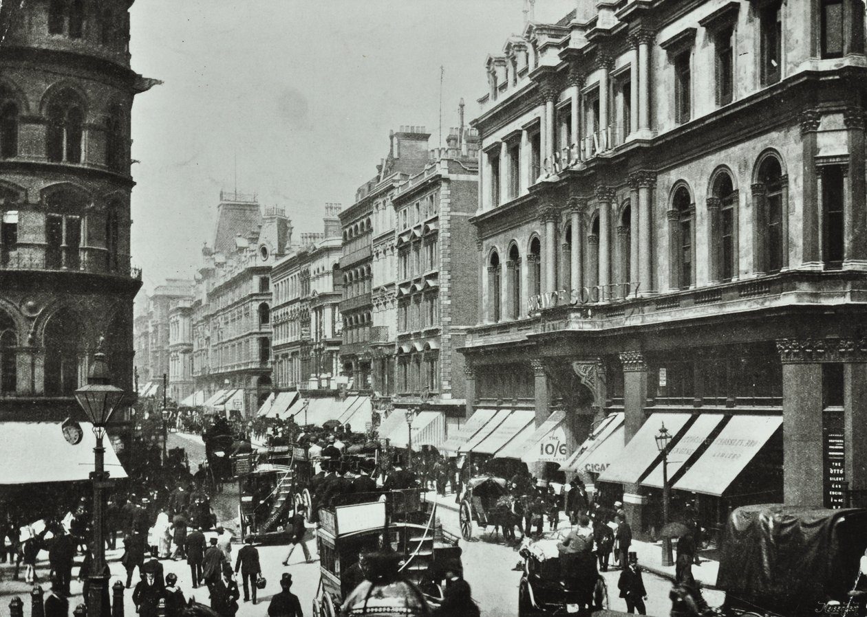 Siipikarja, katse länteen Cheapsideen, Lontoon kaupunkiin, 1890 tekijältä English Photographer