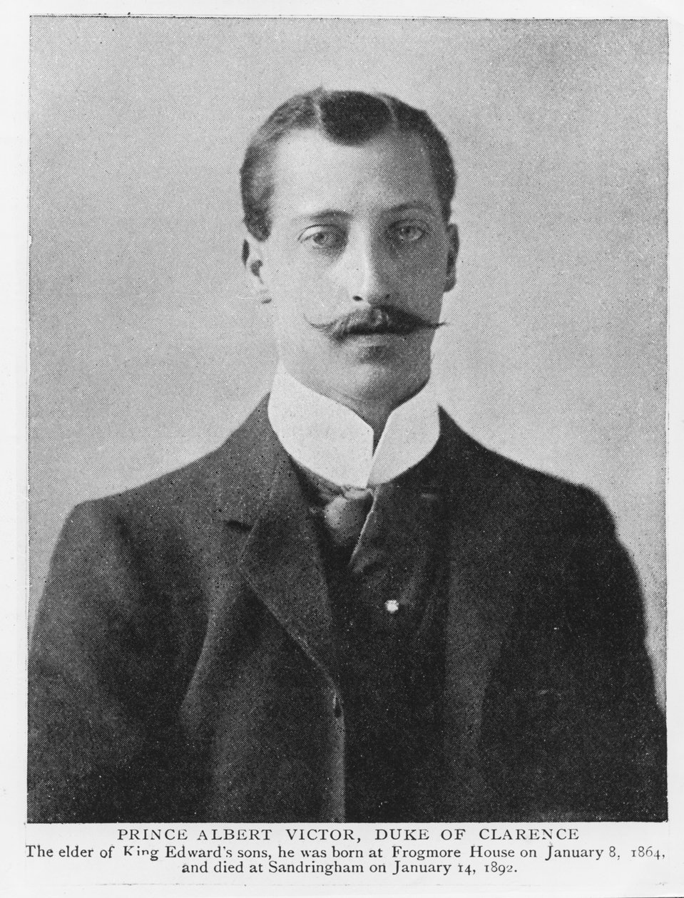 Prinssi Albert Victor, Clarencen ja Avondalen herttua (1864-92) (m/v kuva) tekijältä English Photographer