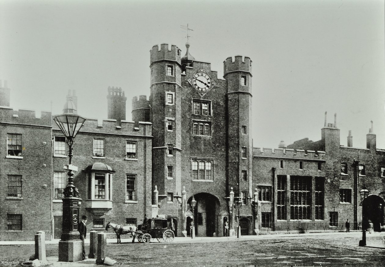 Saint Jamesin palatsi, Saint Jamesin palatsi, Westminster LB: Saint Jamess Streetiltä, 1896 tekijältä English Photographer